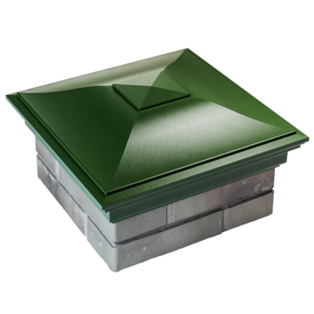 Колпак Zking Монблан Зеленый на столб 1.5х1.5 кирпича (385х385мм)