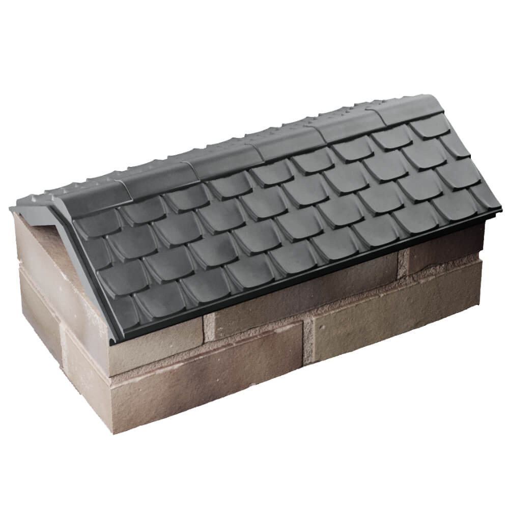 Парапет Zking Эльбрус Серый с посадкой на 1 кирпич (255мм)