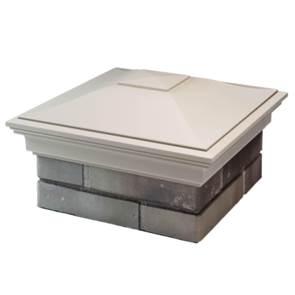 Колпак Zking Монблан Бежевый на столб 1.5х1.5 кирпича (385х385мм)